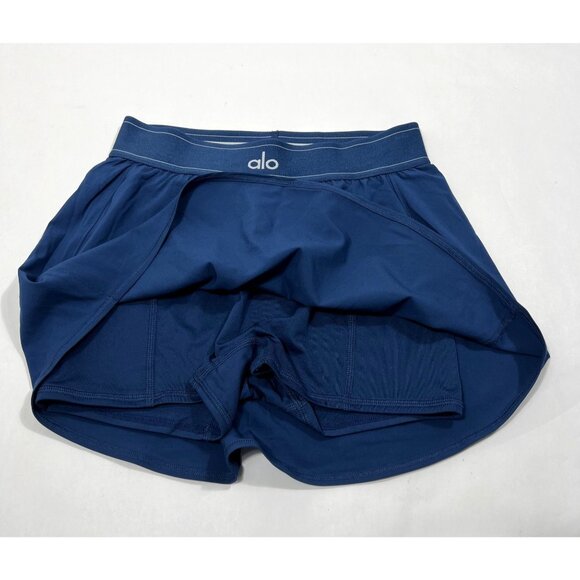 ALO Yoga Match Point Tennis Skirt in Eclipse Blue - Picture 3 of 6